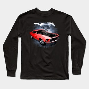 Red 69 Mustang Mach 1 Long Sleeve T-Shirt